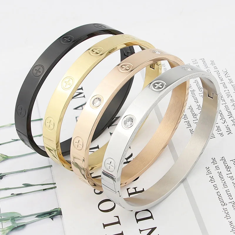 KH Imperial Nail Bracelets & Bangles For Women Luxury Brand Jewelry Stainless Steel Screw Jewelry Pulseiras
