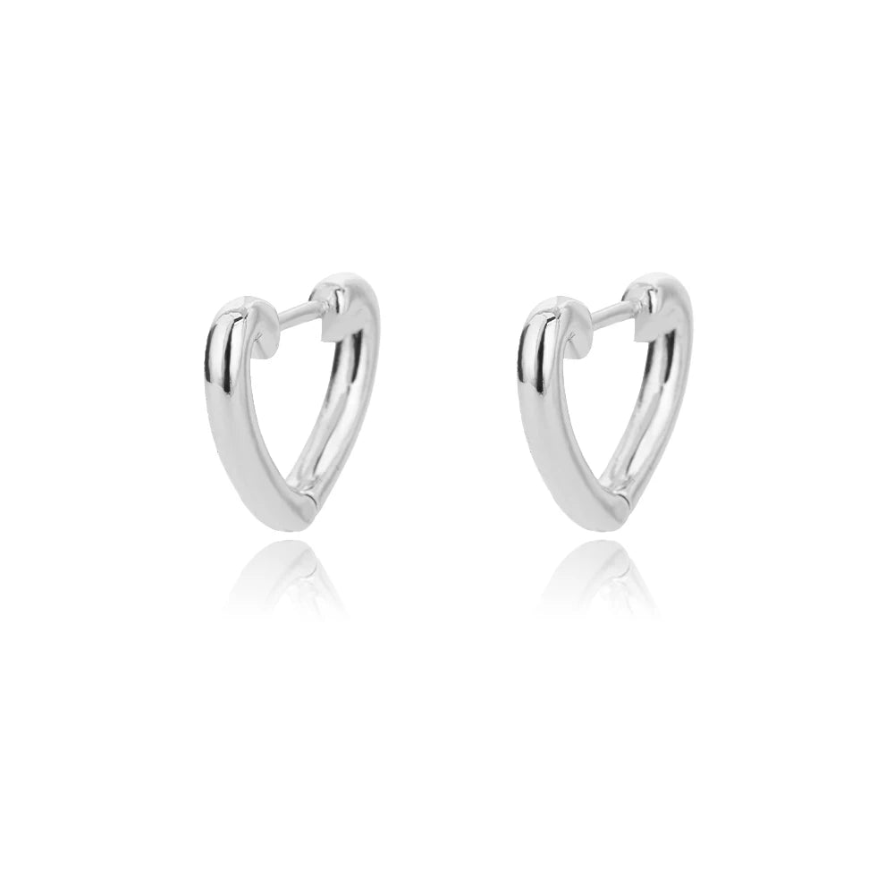 KH Stainless Steel Golden Amour Heart Earrings. Other styles sliver and gold.