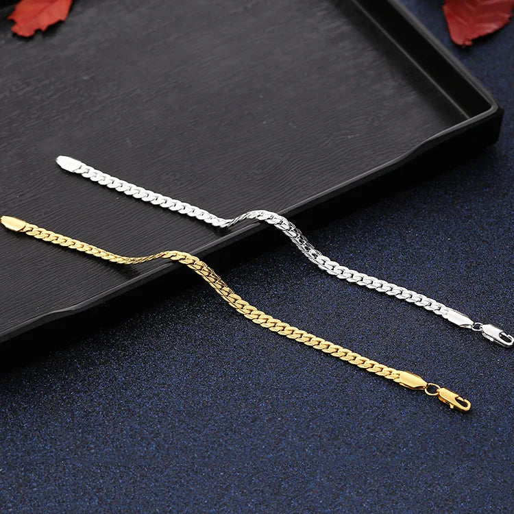 KH Royale 18K Gold & Silver Signature Chain Set 6MM