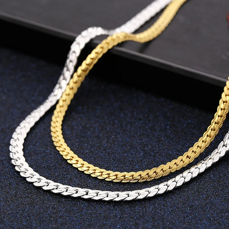 KH Royale 18K Gold & Silver Signature Chain Set 6MM