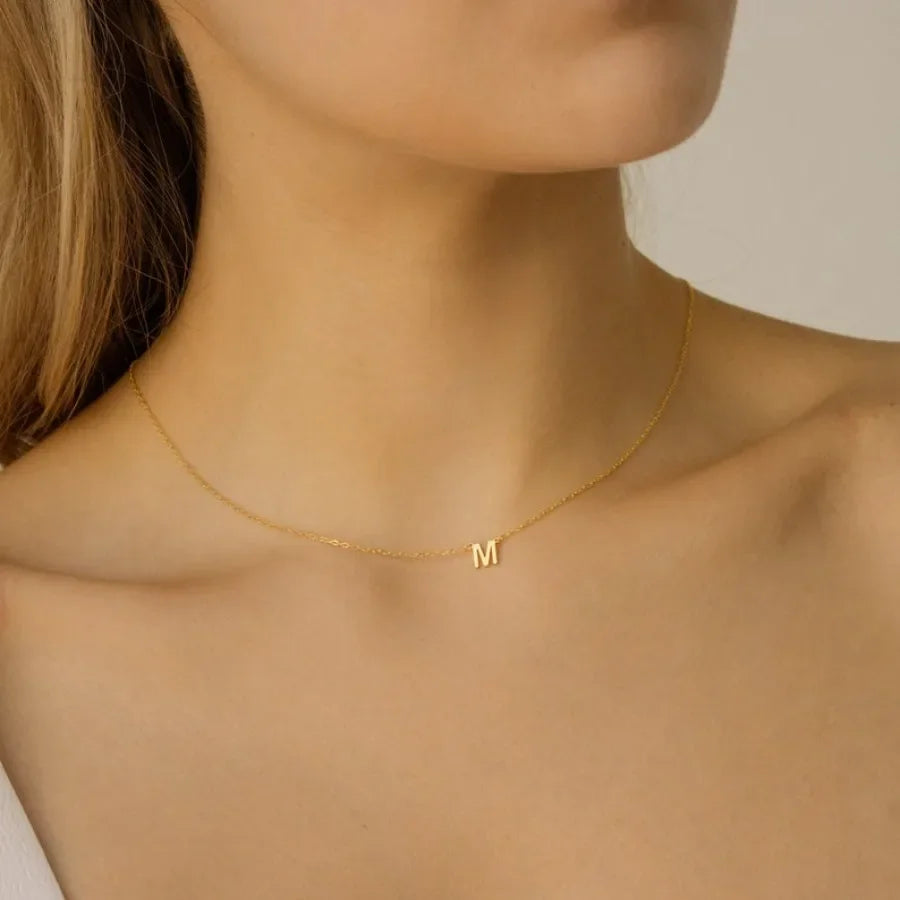 KH Dainty Initial Necklace, Custom Letter Charm Necklace , Delicate Layering Necklace , Birthday Gift for Her