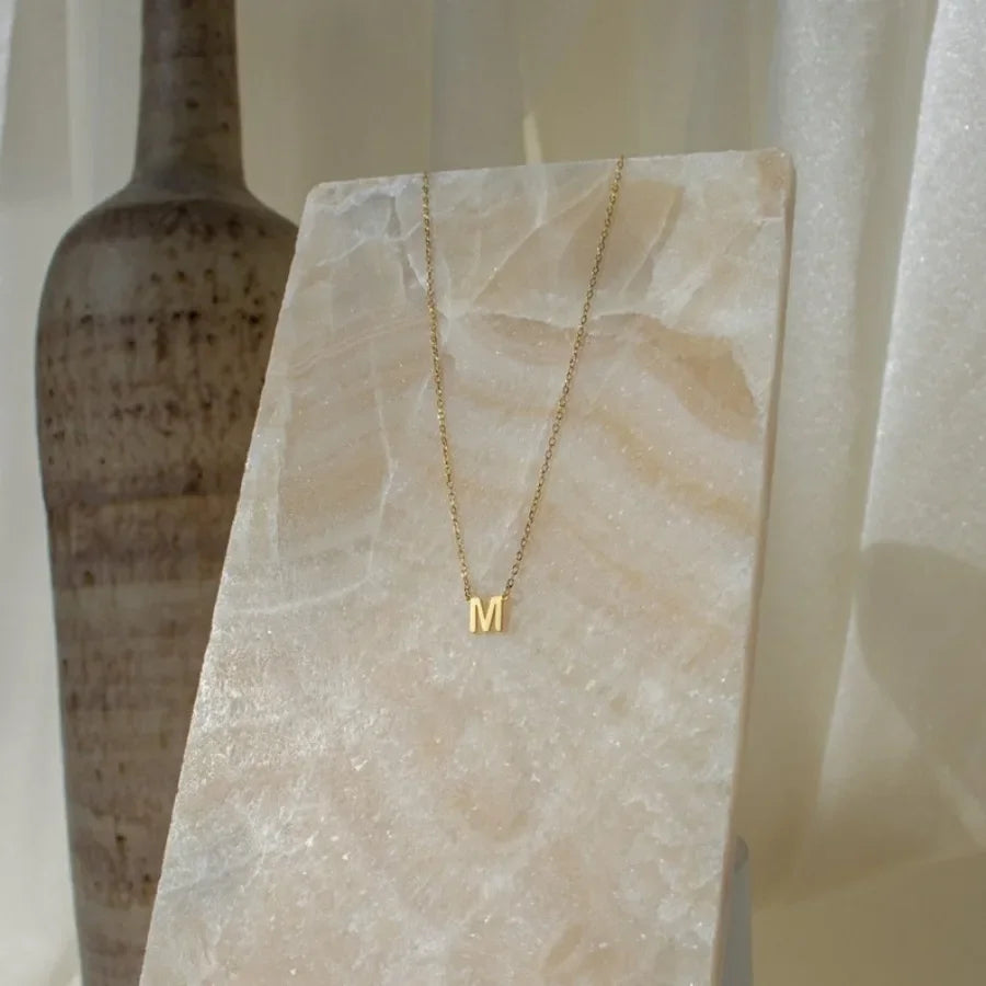 KH Dainty Initial Necklace, Custom Letter Charm Necklace , Delicate Layering Necklace , Birthday Gift for Her