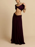 Bustier-style Waist-cinching Fashion Set Dress In Solid Color